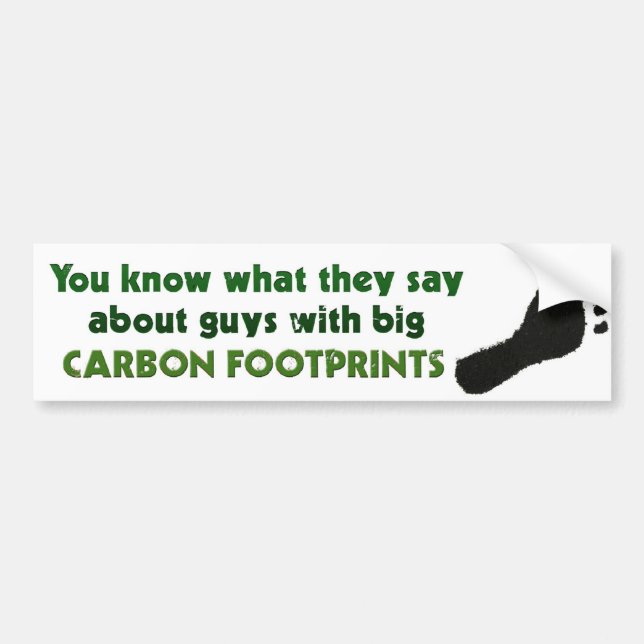 Carbon Footprints Bumper Sticker (Front)