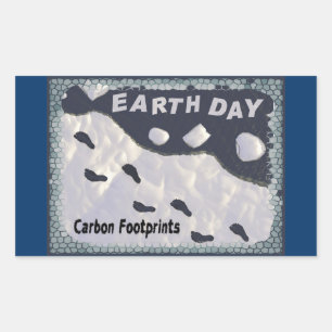 Carbon Footprints Rectangular Sticker