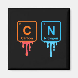 Carbon Nitrogen Science Design Fun Chemistry Lover Magnet