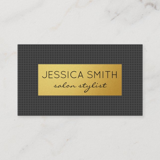 Carbon Print / Gold Metallic Business Card (Front)