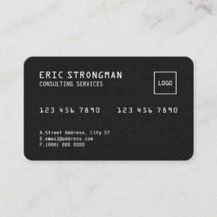 Carbon style credit card looks 