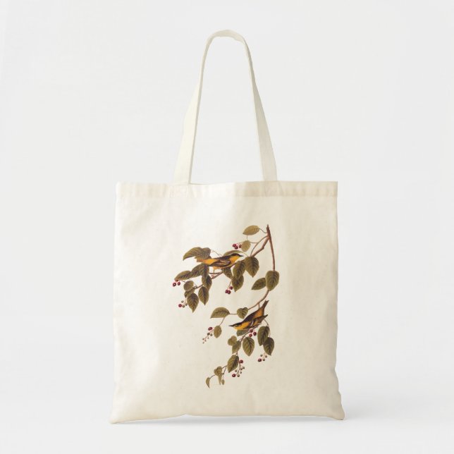 Carbonated Warbler Audubon Bird Tote Bag (Front)