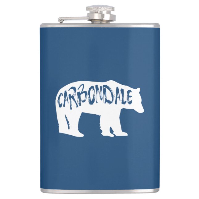 Carbondale Colorado Bear Hip Flask (Front)