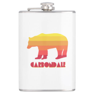 Carbondale Colorado Rainbow Bear Hip Flask
