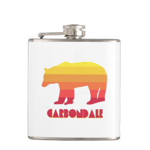 Carbondale Colorado Rainbow Bear Hip Flask