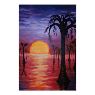 Carboniferous sunset poster