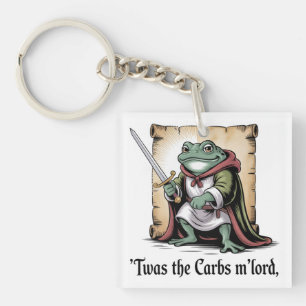 Carbs Got Me M’lord Funny Fantasy Frog Key Ring