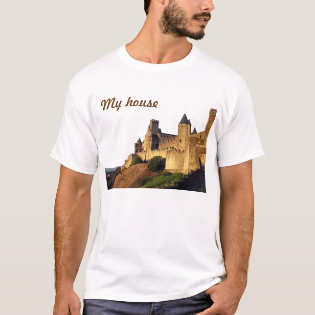 Carcassonne Castle funny T shirt (Front)