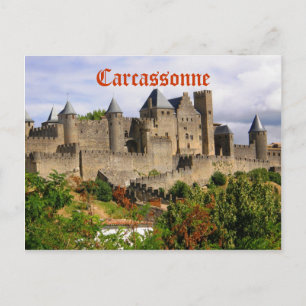Carcassonne fortress in France Postcard