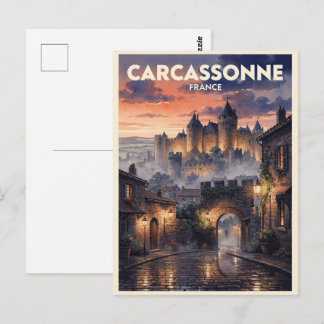 Carcassonne France Vintage Travel Postcard