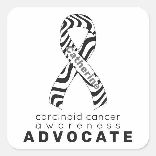 Carcinoid Cancer Advocate White Square Sticker (Front)