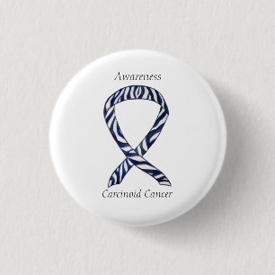 Carcinoid Cancer Awareness Ribbon Custom Pin