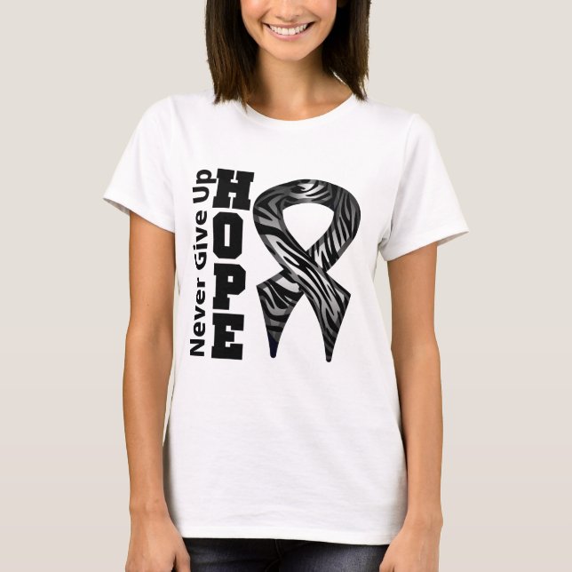 Carcinoid Cancer Hope Never Give Up T-Shirt (Front)