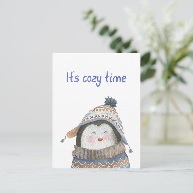 Card (10.8cm x 14.2cm) - Little Penguin (Standing Front)