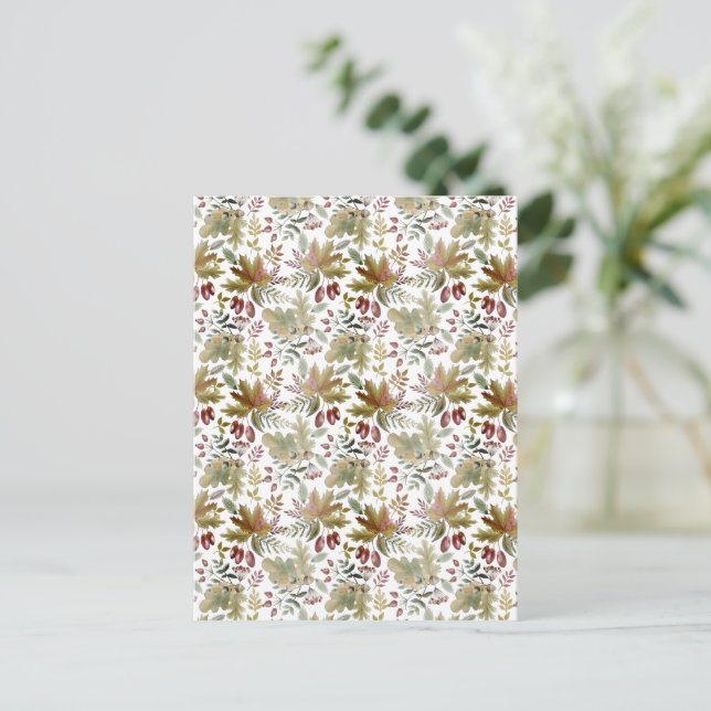 Card (10.8cm x 14.2cm) - Winter Pattern (Standing Front)