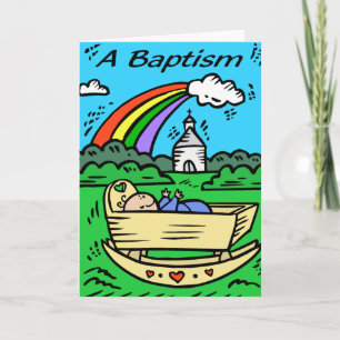 Card: "A BAPTISM" Card