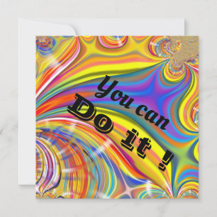 Card Abstract You Can Do it