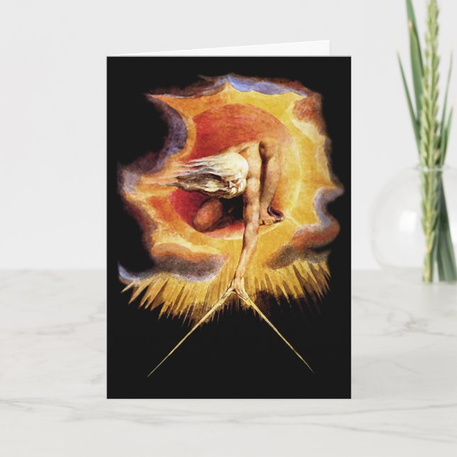 Card:  Ancient of Days ! William Blake Holiday Card (Front)
