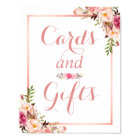 Card and Gifts | Floral Rose Gold Wedding Sign