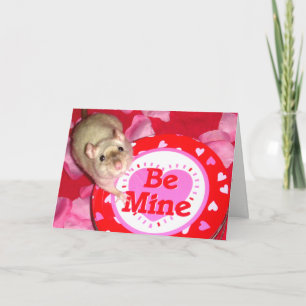 Card: "Be Mine" for rat lovers! Holiday Card