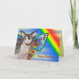 Card | Birthday Rainbow Cat Fairy