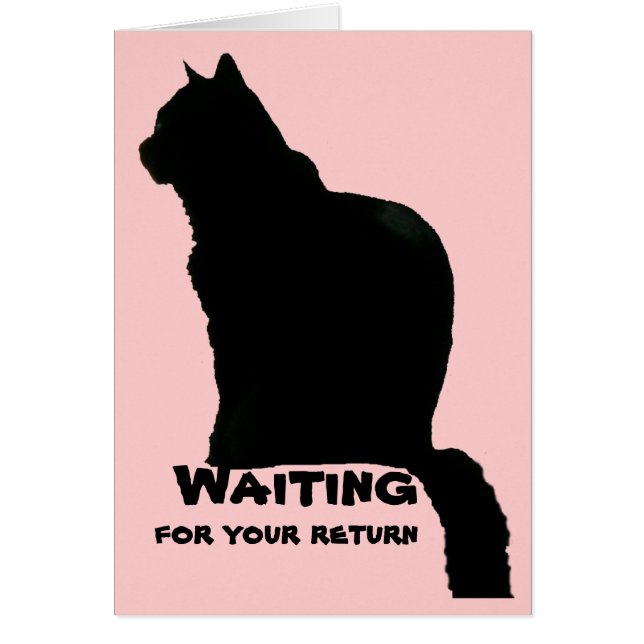 Card - blank - Cat silhouette (Front)