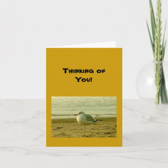 Card - blank - seagull - Thinking of You! (Front)