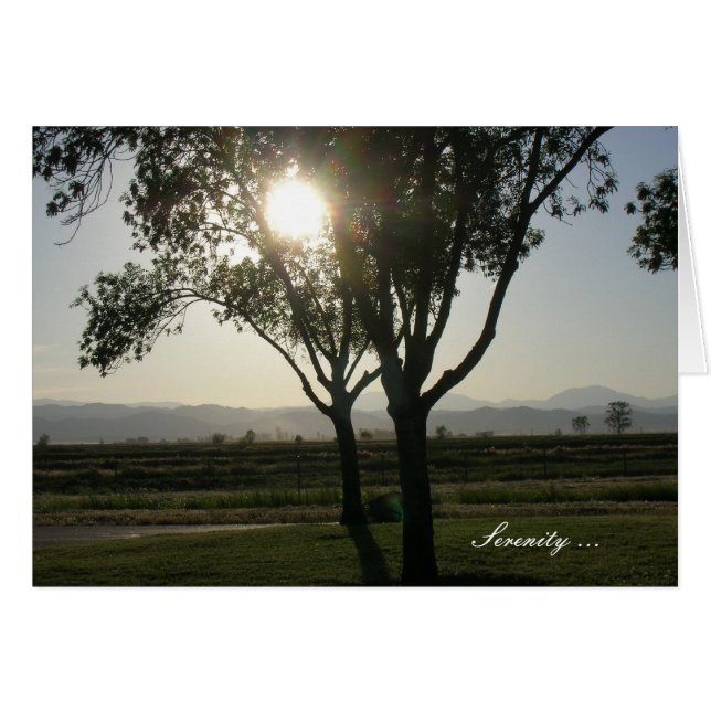 Card - blank -  Serenity ... Sunlight (Front Horizontal)