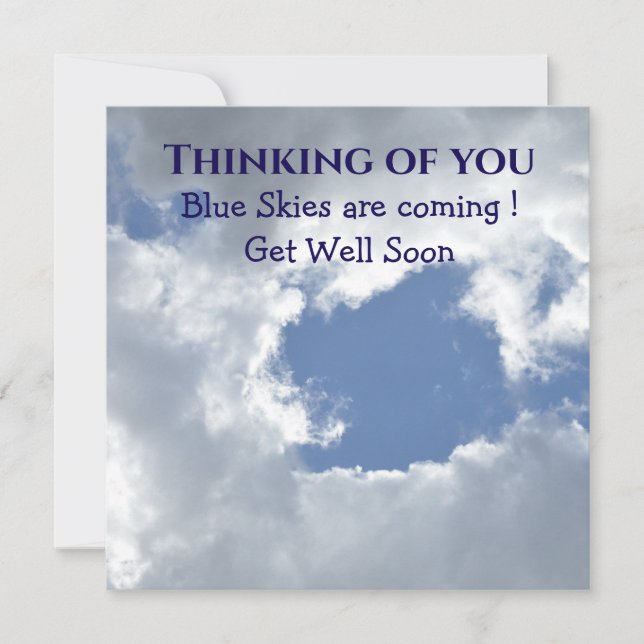 Card Blue Sky Get Well (Front)