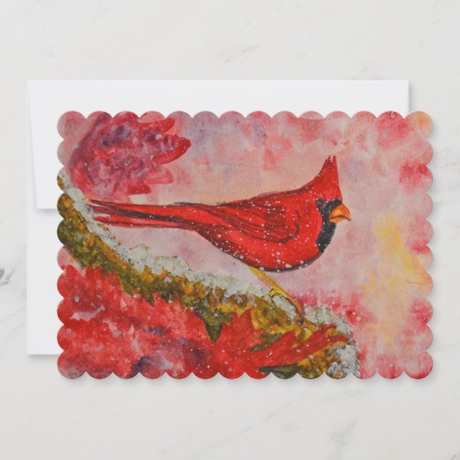 Card - Cardinal - Watercolor (Front)