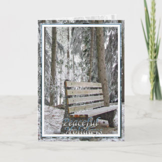 Card, Christmas, New Year - Peaceful Holidays Holiday Card