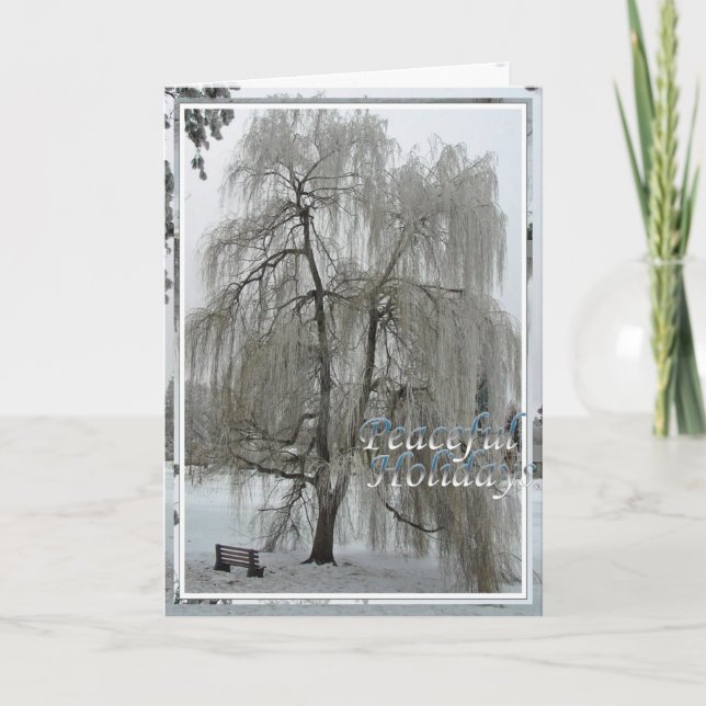 Card, Christmas, New Year - Peaceful Holidays Holiday Card (Front)