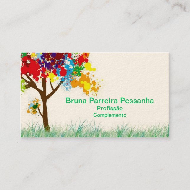 Card colorful tree (Front)