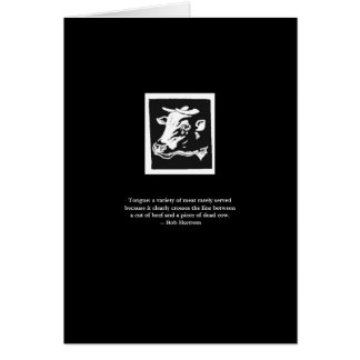 card: cut of beef / dead cow