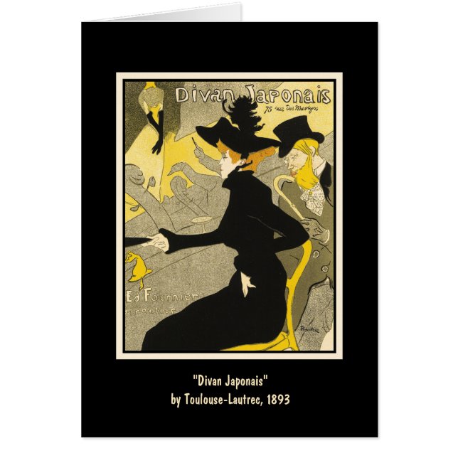 Card:  Divan Japonais by Toulouse-Lautrec (Front)