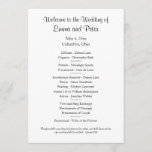 Card/Downloadable Simple One-Sided Wedding Program<br><div class="desc">This program is available in two options: as a ready-made card or as a downloadable file for printing on your own. The classic serif font layout, featuring a script title at the top and a chosen quote or scripture at the bottom, maintains an elegant aesthetic in both formats. Opt for...</div>