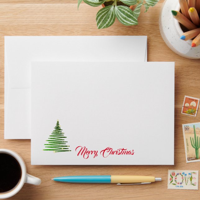 Card Envelope Christmas Trees (Desk)