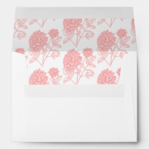 Card Envelope-Coral Dahlias Envelope