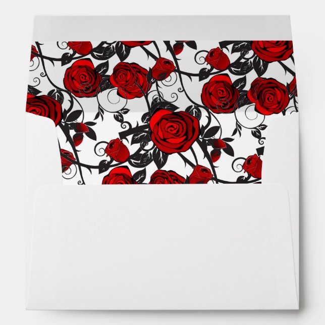 Card Envelope-Red Roses Envelopes (Back (Bottom))