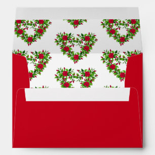 Card Envelope-Rose Hearts Envelope