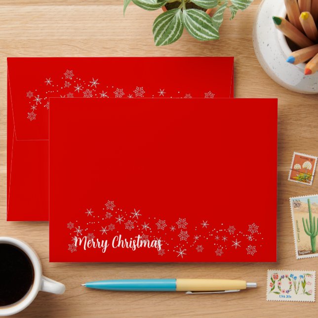 Card Envelope Snowflakes (Desk)