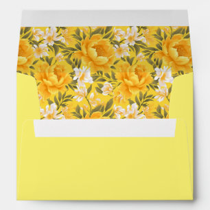 Card Envelope-Yellow Peonies Envelope