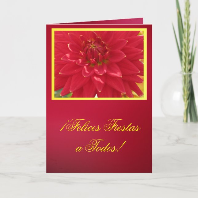 Card - ¡Felices Fiestas a Todos! - La Dalia Roja (Front)
