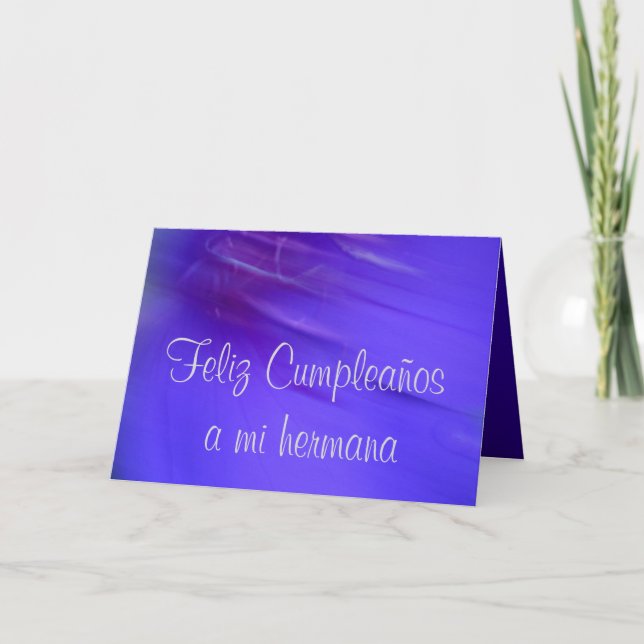 Card - Feliz Cumpleaños a mi hermana (Front)