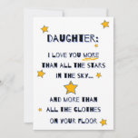 Card for Daughter, daughter birthday card<br><div class="desc">“Sending this birthday card your way to wish you a beautiful day,  and thank you,  my lovely daughter,  for being who you are,  in every way.</div>