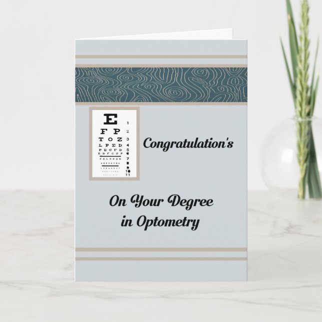 Card for Degree in Optometry (Front)