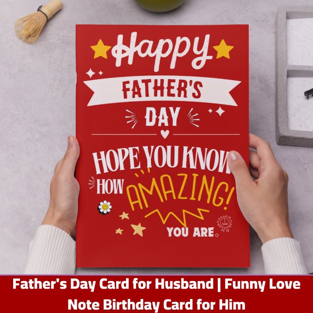 Card for Husband Funny Love Note Birthday Card  (Card for Husband | Funny Love Note Birthday Card for Him)