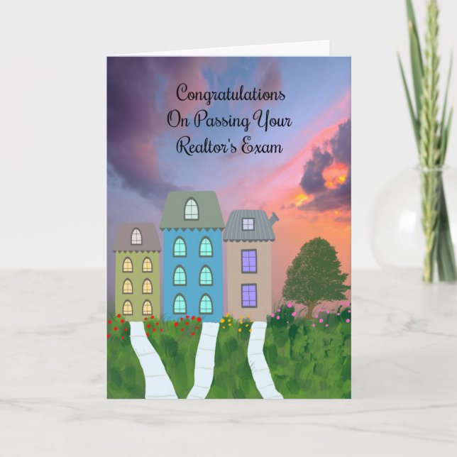 Card for Passing Realtor's Exam (Front)