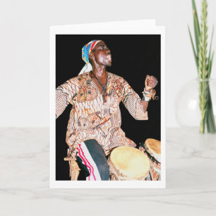 Card, "Gambian Drummer, Banjul, The Gambia" Card