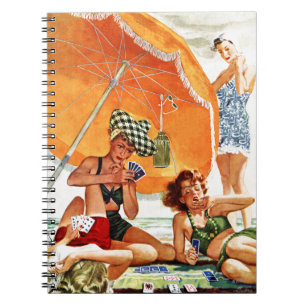 Card Game at the Beach by Alex Ross Notebook